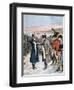 Napoleon Presenting Female Officer Marie Schellinck with the Legion D'Honneur, 1808-Lionel Noel Royer-Framed Giclee Print