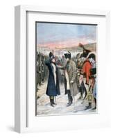 Napoleon Presenting Female Officer Marie Schellinck with the Legion D'Honneur, 1808-Lionel Noel Royer-Framed Giclee Print