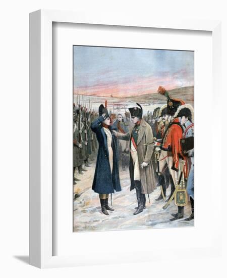 Napoleon Presenting Female Officer Marie Schellinck with the Legion D'Honneur, 1808-Lionel Noel Royer-Framed Giclee Print