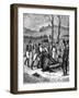 Napoleon Ran Towards Duroc, Who Still Lived, 1813 (1882-188)-Dietrich Dietrich-Framed Giclee Print