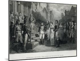 Napoleon Receives the Queen of Prussia at Tilsit, 1807-null-Mounted Giclee Print