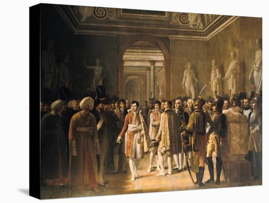 Napoleon Receiving at the Louvre the Deputies of the Army.., 8 December 1804, 1808-Gioacchino Giuseppe Serangeli-Stretched Canvas