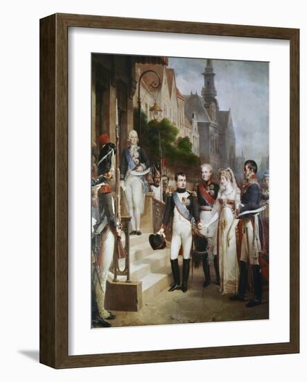 Napoleon Receiving the Queen of Prussia, Tilsit-William Gosse-Framed Giclee Print