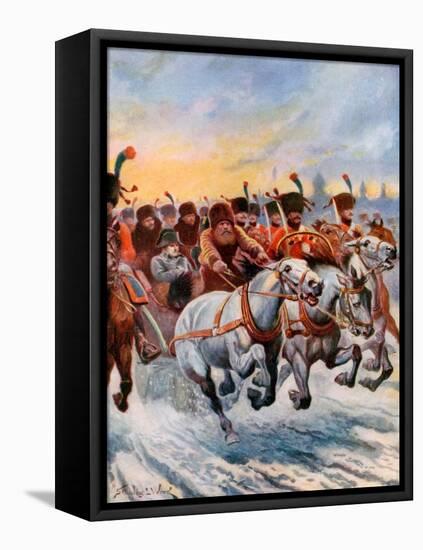 Napoleon Retreating from Moscow, 1812-null-Framed Stretched Canvas