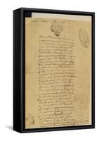 Napoleon's Birth Certificate, 1769-French School-Framed Stretched Canvas