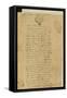 Napoleon's Birth Certificate, 1769-French School-Framed Stretched Canvas