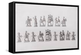 Napoleon's Chess Statuettes-null-Framed Stretched Canvas
