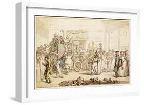 Napoleon's Coach Being Viewed by Fashionable London-Thomas Rowlandson-Framed Giclee Print