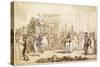 Napoleon's Coach Being Viewed by Fashionable London-Thomas Rowlandson-Stretched Canvas