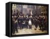 Napoleon's Farewell at Fountainbleau-Horace Vernet-Framed Stretched Canvas