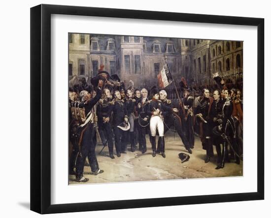 Napoleon's Farewell at Fountainbleau-Horace Vernet-Framed Giclee Print