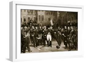 Napoleon's Farewell to His Generals at Fontainbleau, 1814-Horace Vernet-Framed Giclee Print