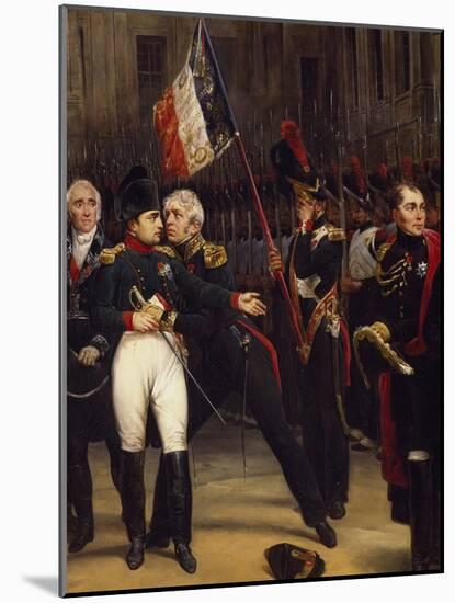 Napoleon's Farewell to Imperial Guard, April 20, 1814-Horace Vernet-Mounted Giclee Print