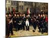 Napoleon's Farewell to the Imperial Guard in the Courtyard of the Palace of Fontainebleau-Antoine Alphonse Montfort-Mounted Giclee Print