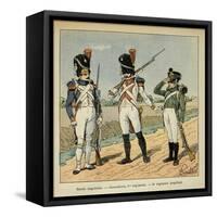 Napoleon's Imperial Guard: 1st Regiment Grenadier and Pupils of the 2nd Regiment-Louis Bombled-Framed Stretched Canvas