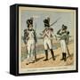 Napoleon's Imperial Guard: 1st Regiment Grenadier and Pupils of the 2nd Regiment-Louis Bombled-Framed Stretched Canvas