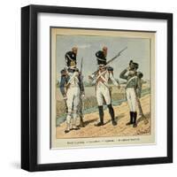 Napoleon's Imperial Guard: 1st Regiment Grenadier and Pupils of the 2nd Regiment-Louis Bombled-Framed Art Print