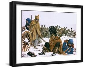 Napoleon's Retreat from Moscow-Richard Hook-Framed Giclee Print