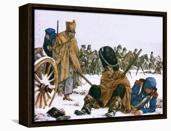 Napoleon's Retreat from Moscow-Richard Hook-Framed Stretched Canvas