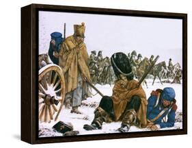 Napoleon's Retreat from Moscow-Richard Hook-Framed Stretched Canvas