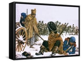 Napoleon's Retreat from Moscow-Richard Hook-Framed Stretched Canvas
