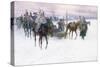 Napoleon's Troops Retreating from Moscow, 1888-89-Jan Van Chelminski-Stretched Canvas