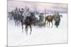 Napoleon's Troops Retreating from Moscow, 1888-89-Jan Van Chelminski-Mounted Giclee Print