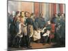 Napoleon Signing His Abdication at Fontainebleau, April 4, 1814-Francois Clouet-Mounted Giclee Print