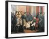 Napoleon Signing His Abdication at Fontainebleau, April 4, 1814-Francois Clouet-Framed Giclee Print