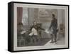 Napoleon Signing His Abdication in Fontainebleau-Stefano Bianchetti-Framed Stretched Canvas