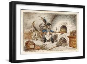 Napoleon the Gingerbread Baker Creating New Kings, a Comment-James Gillray-Framed Art Print