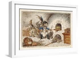 Napoleon the Gingerbread Baker Creating New Kings, a Comment-James Gillray-Framed Art Print