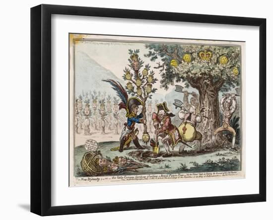 Napoleon the Little Corsican Gardener Plants What He Hopes Will be a New Dynasty-James Gillray-Framed Art Print