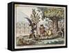 Napoleon the Little Corsican Gardener Plants What He Hopes Will be a New Dynasty-James Gillray-Framed Stretched Canvas