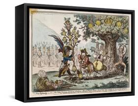 Napoleon the Little Corsican Gardener Plants What He Hopes Will be a New Dynasty-James Gillray-Framed Stretched Canvas