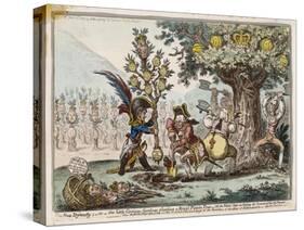Napoleon the Little Corsican Gardener Plants What He Hopes Will be a New Dynasty-James Gillray-Stretched Canvas