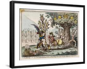 Napoleon the Little Corsican Gardener Plants What He Hopes Will be a New Dynasty-James Gillray-Framed Art Print