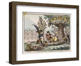 Napoleon the Little Corsican Gardener Plants What He Hopes Will be a New Dynasty-James Gillray-Framed Art Print