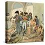 Napoleon Visits Hospital-Louis-Charles Bombled-Stretched Canvas