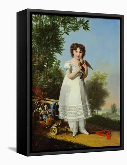 Napoleone Elisa Bacciochi,daughter of Elisa,sister of Napoleon I.-Marie Guilhelmine Benoist-Framed Stretched Canvas