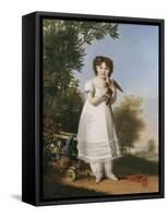 Napoléone-Elisa Baciocchi princesse de Piombino (fille d'Elisa Bonaparte et du prince Félix-Marie Guillermine Benoist-Framed Stretched Canvas