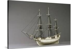 Napoleonic Prisoner of War Ship Model-null-Stretched Canvas