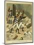 Napoleonic Wars, Battle of Essling, French Tirailleurs His Guard at Aspern-Louis Bombled-Mounted Art Print