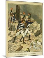 Napoleonic Wars, Battle of Essling, French Tirailleurs His Guard at Aspern-Louis Bombled-Mounted Art Print