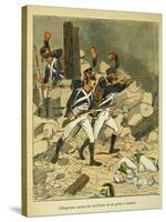 Napoleonic Wars, Battle of Essling, French Tirailleurs His Guard at Aspern-Louis Bombled-Stretched Canvas