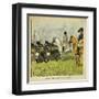 Napoleonic Wars, Emperor Napoleon Observes His Conscripts During a Battle-Louis Bombled-Framed Art Print