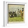 Napoleonic Wars, Emperor Napoleon Observes His Conscripts During a Battle-Louis Bombled-Framed Art Print