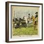 Napoleonic Wars, Emperor Napoleon Observes His Conscripts During a Battle-Louis Bombled-Framed Art Print