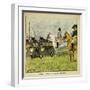 Napoleonic Wars, Emperor Napoleon Observes His Conscripts During a Battle-Louis Bombled-Framed Art Print