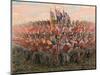 Napoleonic Wars: English Soldiers during Battle of Waterloo 18 June 1815 Illustration by Giuseppe R-Giuseppe Rava-Mounted Giclee Print